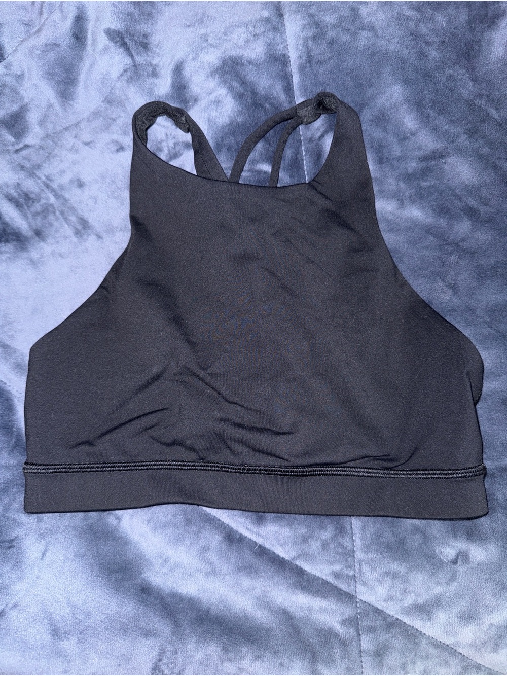 lululemon athletica Black High-Neck Strappy Sports Bralette